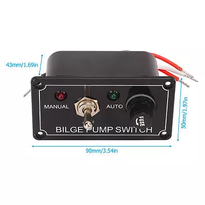 * 3 Way Bilge Pump Switch Rocker Toggle Switch Panel Marine Manual Off Auto • $14.53