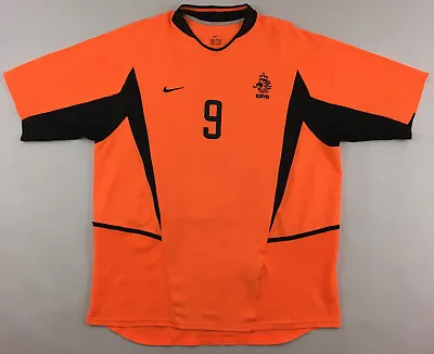 Holland 9 Ruud Van Nistelrooy 2002 2004 Nike Netherlands Shirt Jersey Vintage XL • $89.99