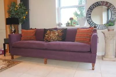 2 Handmade Duresta Trafalgar Model Sofas Suite Purple £12500 New • £3950