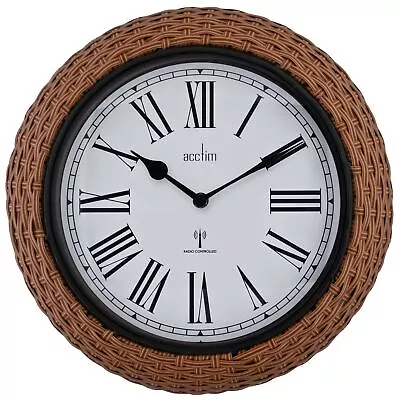 Acctim Mead Rattan Effect 36cm Wall Clock Indoor / Outdoor  • £34.95