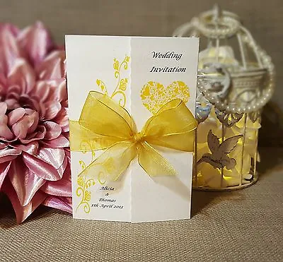 £72 • Buy Wedding Invitations - Day Or Evening -  Personalised Gatefold -with Envelopes 