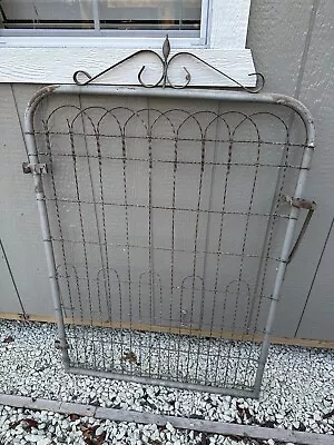 Vintage Ornate Garden Metal Gate Door With Twisted Wire • $250