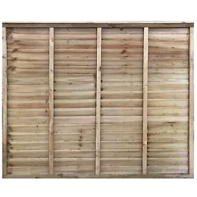 £75.15 • Buy Wooden Garden Lap Fence Panels Overlap Fencing Panel 6ft 5ft 4ft 3ft Tanalised