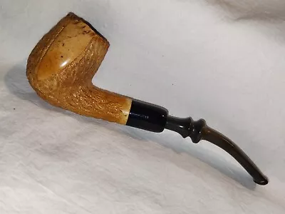 1970s/80s PIONEER BLOCK MEERSCHAUM CARVED BENT ESTATE SMOKING PIPE-NICE-5 DAY NR • $9.99