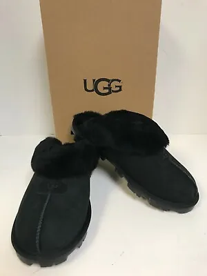 UGG Coquette Black Suede Slippers • $95.99