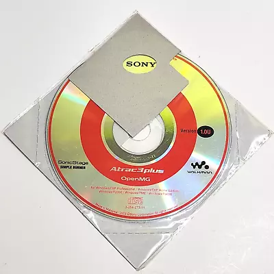 Vintage SONY Walkman Version 1.0U Atrac3plus OpenMG Windows XP CD ROM • $18.23