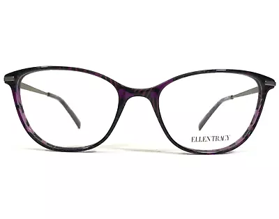 Ellen Tracy Eyeglasses Frames GUYANA PURPLE MARBLE Grey Cat Eye 54-18-140 • $59.99