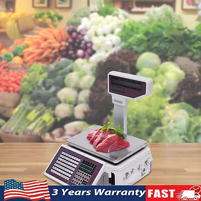 Electronic Weight Scale With Thermal Label Printer Digital Price Computing Scale • $311.60