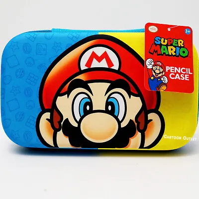 Super Mario Bros Molded Pencil Box Case Pouch Bag Nintendo Video Gamer Gift New • $12.25