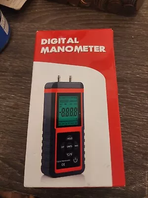 Digital Manometer W/ LCD Display Dual Port Air Pressure Meter Gauge Gas Tester • $25