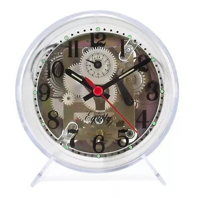 14073 Equity By La Crosse Key Wind Clear Plastic Analog Quartz Alarm Clock • $14.95