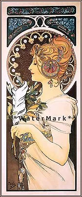 Quill 1809 Mucha Vintage Poster Print Retro Style Classic Art Nouveau Lady • $21.58