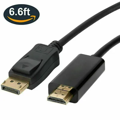 Display Port DP To HDMI Cable Adapter Converter Audio Video PC HDTV 1080P 60Hz • $6.89
