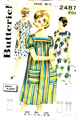 Butterick Sewing Pattern 2487 Misses MuuMuu Or Housecoat Sz 10-12; FF • $9.88