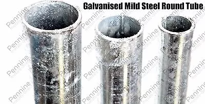 £7.30 • Buy GALVANISED Mild Steel ROUND TUBE Pipe - 4 Lengths & Diameters Available