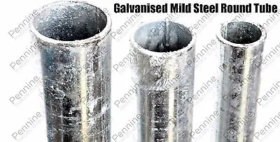 GALVANISED Mild Steel ROUND TUBE Pipe - 4 Lengths & Diameters Available • £7.20