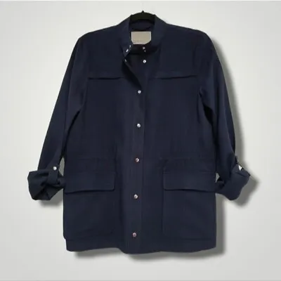 Vero Moda Jacket Large Roll-tabs Long Sleeves Color Navy • $35.06