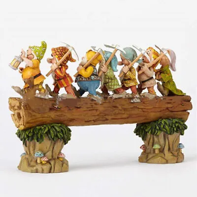 Fairy Tales Seven Dwarfs Tree Stump Cartoon Elf Garden Ornament Statue • £19.73