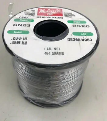 Multicore Solder SN63 -- X32C -- 0.022 Inch (0.55mm) -- 1LB (454g)  • $19.98