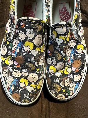 Vans Womens Sz 5.5 Peanuts Gang Authentic Slip On Shoes 2017 RARE HTF • £38.60