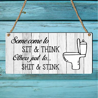 Come To Sit Funny BATHROOM Signs Chic Door Plaque For Toilet Bathroom The Loo • £3.99