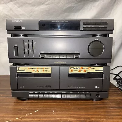 Magnavox AS405M AM/FM Stereo Dual Cassette Receiver Excellent Working Condition • $50