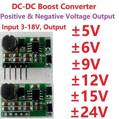 ±5V ±9V ±12V ±15V ±24V Positive&Negative Dual DC-DC Boost Step-up Volt Converter • $3.55