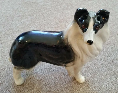 £15 • Buy  MELBA WARE  Vintage. Border Collie. Ceramic Black And White. No Chips Or Cracks