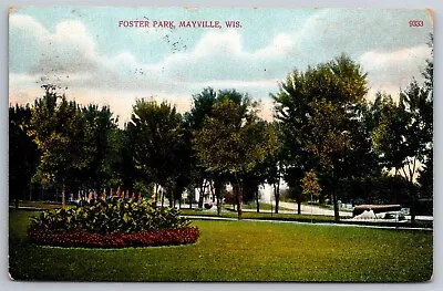 Foster Park Mayville Wis C1910 DB Postcard C23 • $7.50