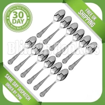 £12.89 • Buy 12 Kings Table Spoons Set Of Quality Pattern Design Catering Grade Cutlery