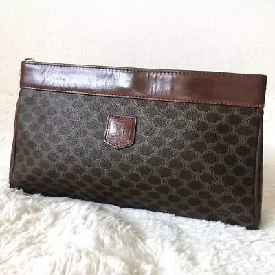 Celine Clutch Bag Macadam Pattern Vintage Leather • $115.02