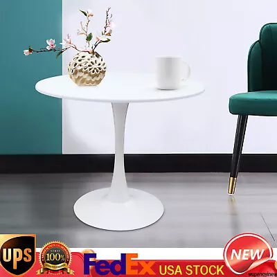 Round Dining Table Tulip Table Mid-Century Modern Coffee Leisure Table White • $115.90