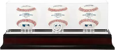 Chicago Cubs Mahogany 3-Baseball Display Case • $71.99