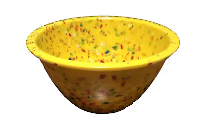 Small Melamine Zak Designs Yellow Confetti 5 1/2  By 3  Mixing Bowl • $10