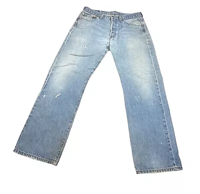 Vintage Levi’s 501 Distressed Button Fly Jeans Size 32 X 32 • $35.99