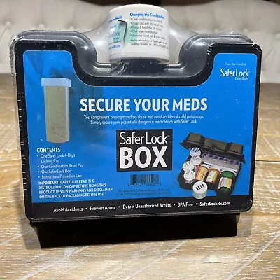 Medication Lock Box Safe Lock Box Secure 4 Digit Combination Lock Pill Safe • $24.99