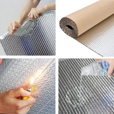 Self Adhesive 25/30m Insulation Foil Shed Bubbles Double Aluminium Loft Caravan • £9.95