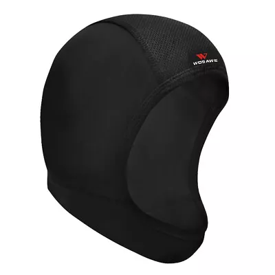 Motorcycle Helmet Inner Cap Breathable Black Beanie Helmets Liner Full Wrap • $12.13