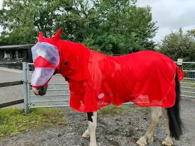 Equipride  Horse Fly Rug Fly Sheet Red  With Detachable Neck No Mask • £26.99