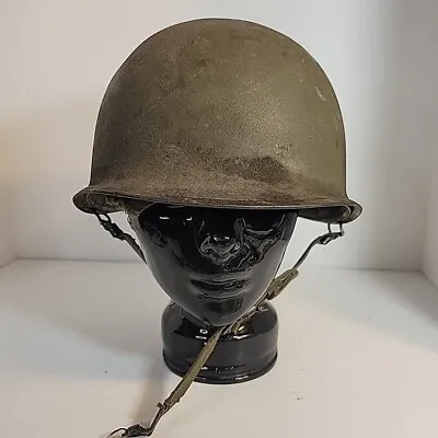 US Military Vietnam Era M1 Steel Pot Helmet With Westinghouse Liner & Chin Strap • $85.73