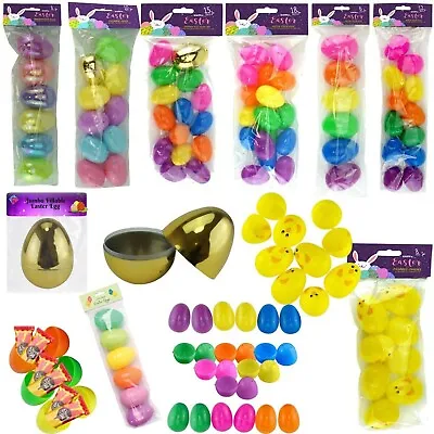 Fillable Easter Eggs Plastic Surprise Eggs Egg Hunt Decor Kids Treat Fillers • £5.99