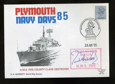 £4.99 • Buy 1985 Plymouth Navy Days HMS Fife Signed Commanding Officer