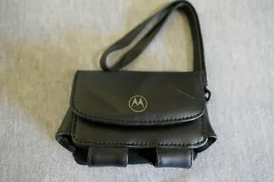 Black Motorola Leather Protective Phone Case Holder W Wrist Strap & Clip 3.75  • $3.99