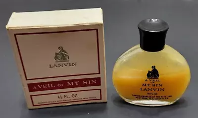 Vintage Lanvin A Veil Of My Sin 1/2 Fl. Oz. Fragrance Eau De Parfume Partial Box • $15.99