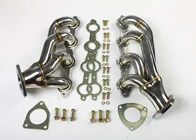 Shorty Headers For 03-06 Chevy GMC 6.0L Sierra Silverado Truck 1500HD 2500HD V8 • $225.99