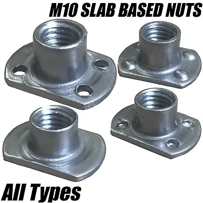 £2.70 • Buy M10 Carbon Steel Slab Based T Tee Weld Nuts 2 4 Spot Pip Hole Fastener Fixing 