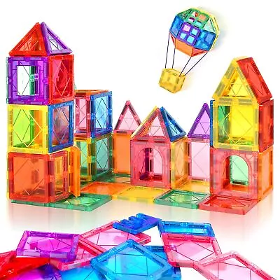 Magnetic Tiles Building Blocks Educational STEM Kids Toys Toddler Birthday Gift • $13.81