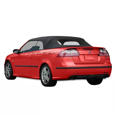 Saab 9-3 Convertible Top 2004-2011 In Black Twillfast II Cloth No Window • $649