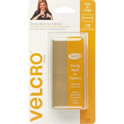 VELCRO(R) Brand STICKY BACK For Fabric Tape 4 X6  Beige • $11.25