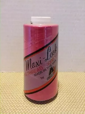 Maxi-Lock All-Purpose Serger Thread - 3000 Yard Cone - Swiss Beauty Hot Pink • $2.95